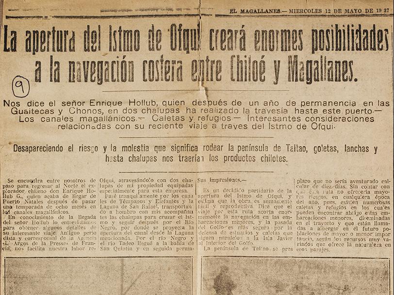 La apertura del Istmo de Ofqui creará enormes posibilidades a la navegación costera entre Chiloé y Magallanes