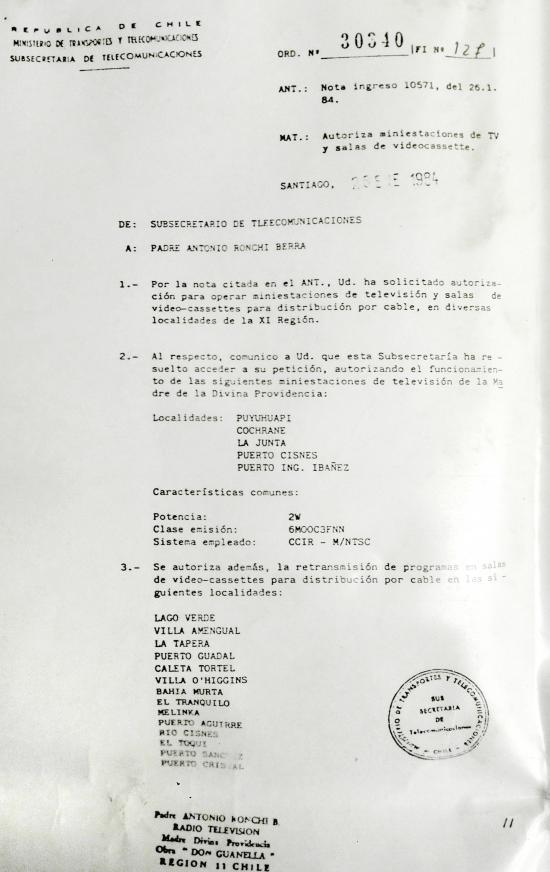 Oficios 30340 y 30341 de Subsecretaría de Telecomunicaciones