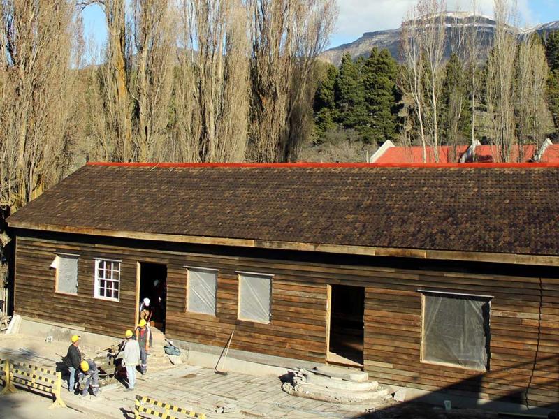 Pulpería durante su restauración